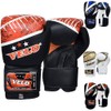 VELO Boxing Gloves Leather Muay Thai Training Punching Bag Mitts