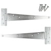 Keypak 2 Pack 300mm (12") T-Hinges Zinc Plated, Corrosion-Resistant Metal