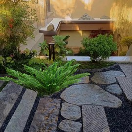 AUSECONEX Artificial Fake Ferns, 2pcs Artificial Boston Fern Plant, 24 Leaves for Each Bouquet, Artificial Plant for Indoor, Outdoor, Home Decor, Garden Decor,Green