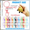 Otoolling 64 Pcs Colorful Swivel Snap Hook with Key Rings