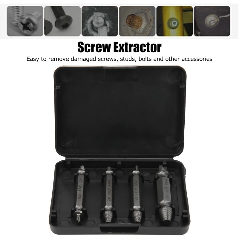 3 Box Screw Extractor Damaged Speed Out Drill Bits Remover