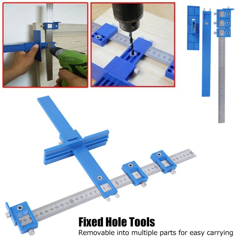 Punch Locator Drill Guide Cabinet Woodworking Fixture Pull Drawer Fixed