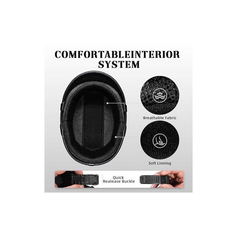 TRIANGLE Half Shell Helmet Motorcycle for Adults Men German Style