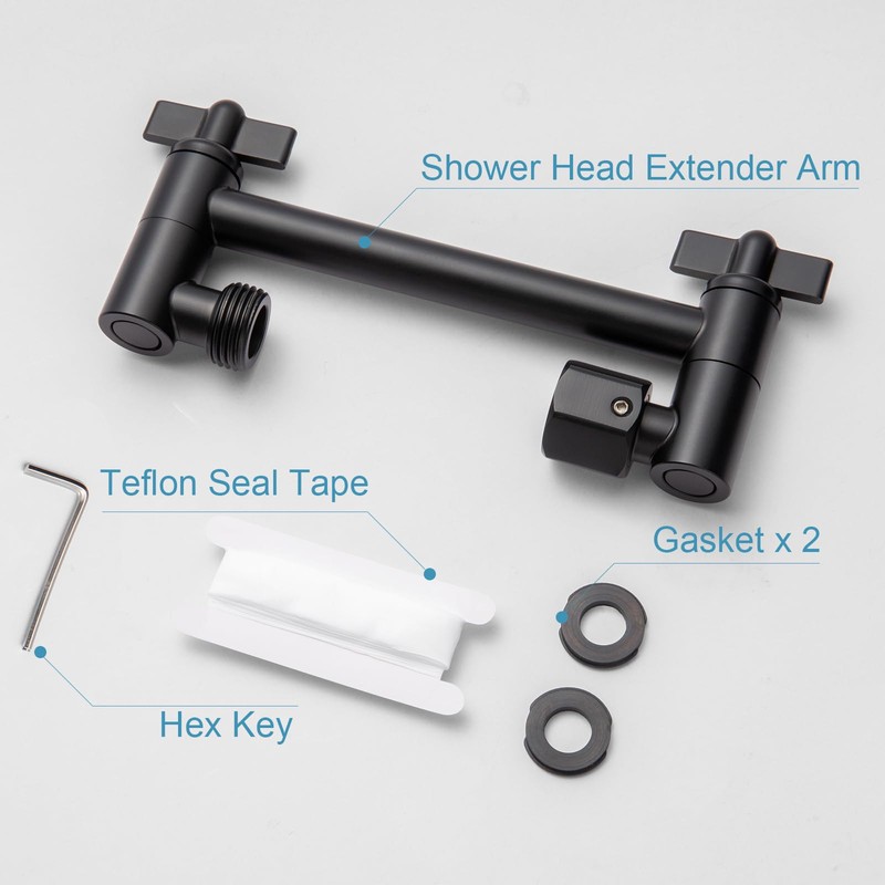 OFFO Shower Head Extension Arm, 6 in Shower Extension Arm