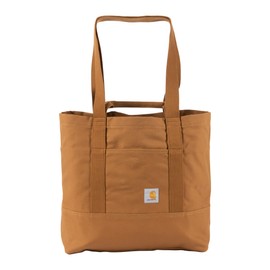 Carhartt Carhartt Vertical 18L Tote Bag, Firm Duck Cotton Material W/Hand and Shoulder Straps, Brown