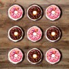 24 Doughnuts Edible Cupcake Toppers, (PRECUT Optional) Donuts Premium Thickness