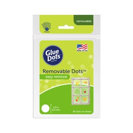 Glue Dots Double-Sided Removable Dots, 1/2'', Clear, Pack of 60 (OF222REM)