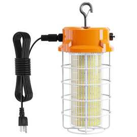 150W LED Temporary Work Light 5000K Daylight 22500 Lumens Super Bright with Fan Radiator Stainless Steel Guard Construction Lights Sturdy Hook Suitable for workshops, Construction Sites, etc.