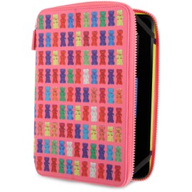 PUNCHCASE By Leslie Hsu Ace Zip Around Standing Case, Pink Gummy Bears (Made for Kindle Fire HD 8.9")
