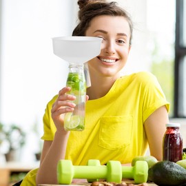 VICASKY 1 Pieza Embudo de Plástico Multiusos Grande para Cocina para Llenar como Aceite Vino y Cerveza Práctico y Conveniente