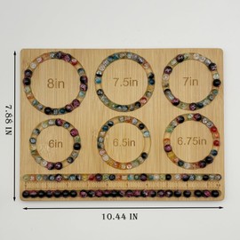 Petoysoso Small Bead Board for Jewelry Making, Bamboo Beading Board for Jewelry Bracelet Making, Bracelet Bead Board, Bracelet Bead Board for Bracelet, Jewelry Making, DIY