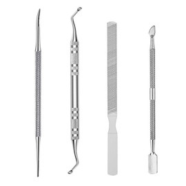 CHmiss Edelstahl ManiküRe & PediküRe Set,Eingewachsene ZehennäGel Set 4 StüCk,Profi Nagelzange Set FüR Eingewachsene NäGel, Dicke NäGel,Starke/Eingewachsene FußNäGel