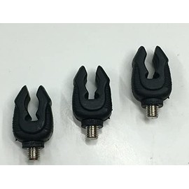 3 x Fishing rod Butt Grips Rod Rests Flexi. Carp and Coarse Fishing. Stainless Steel Threads Black