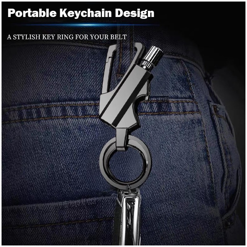 2 Pack Permanent Match Keychain Lighter, Metal Infinity Lighter, Forever