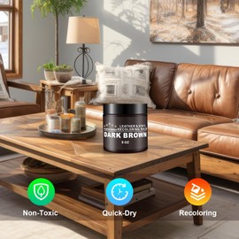 STARTSO WORLD Leather Recoloring Balm, Maroon Leather Repair Kit for Furniture, Leather Dye, Leather Color Restorer for Couches, Leather Couch Paint | Repair, Restore & Renew Old, Faded Leather