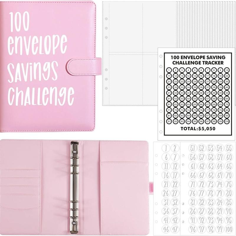 100 Envelopes Money Saving Challenge, Money Saving Planner Cash Envelope