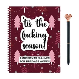 To Do List Christmas Planner Notebook with Pen, Funny Christmas Holiday Daily Task Checklist Christmas Planner with Spiral Binding, 11.02" x 8.46"