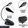 Merangue Adjustable Book Light, 2 LED, Clip-On, Black