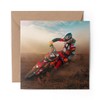 1 x Greeting Card Red Motocross Bike Motorbike - Blank