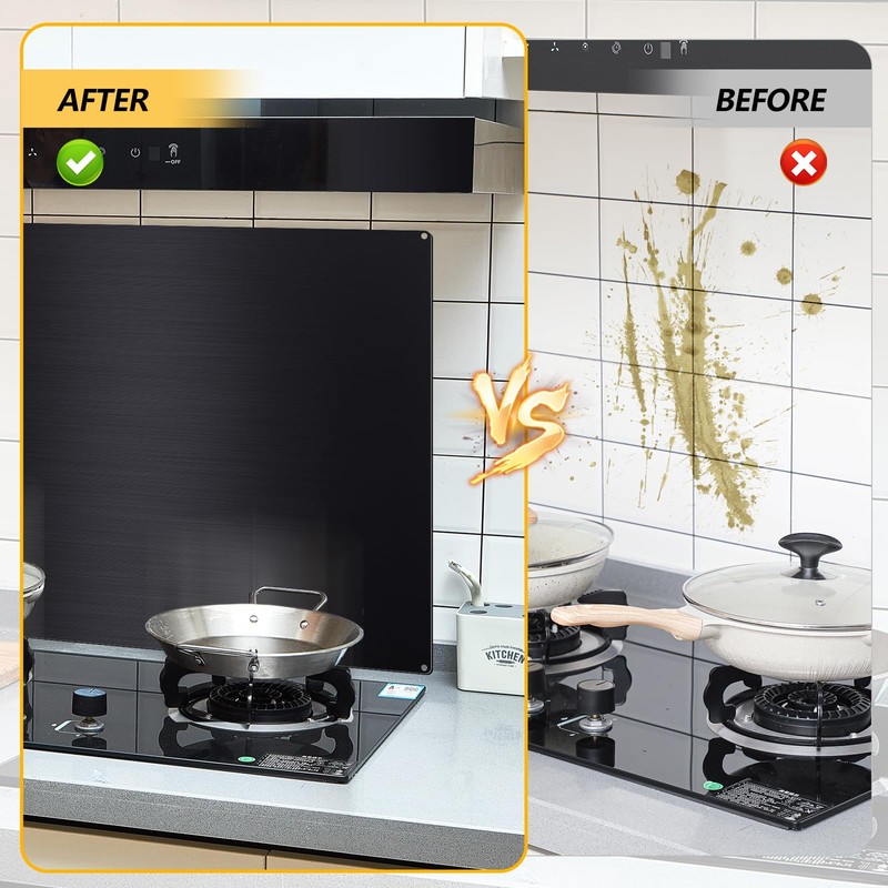 Yaocom Stainless Steel Backsplash Range Hood Stove Backsplash Back Stainless
