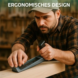 sopomarkt24 Standard Planer 250 mm - Edge Planer Drywall Made of Die-Cast Aluminium - Wood Rasp with Replaceable Blade and Plastic Handle - Lightweight, Robust and Versatile