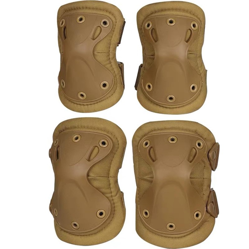 4pcs Coderas De Rodilla, Protector de Rodilleras Coderas Tácticas Ajustable,