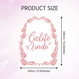 Cielito Lindo Baby Shower Decorations - TrinhGuo Cielito Lindo Party Decoration Decal for Balloons Arch Backdrop, Mexican Themed Birthday Party Decor Decal, Pink Baby Shower Sign Stickers for Girl