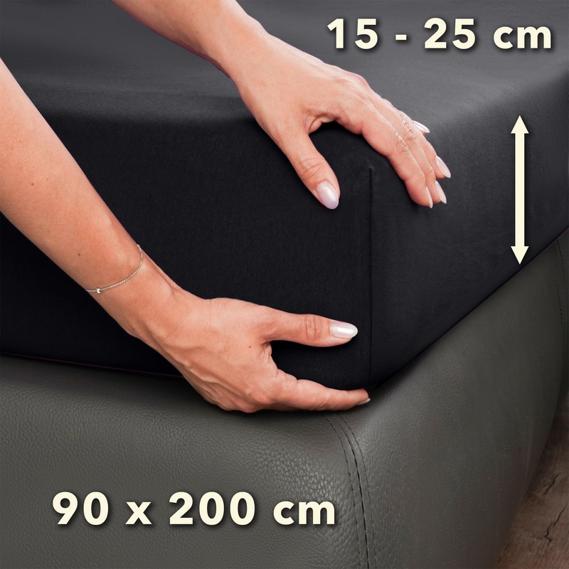 Studio Basic Fitted Sheet 90 x 200 cm, 100% Combed