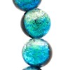Gold Stone Luminous Hateruma Blue Firefly Glass Bracelet 0.4 inch