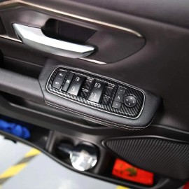 Xtreme Trux Molded Carbon Fiber Power Window Switch Trim Bezel Cover For 19-22 Ram 2500 3500