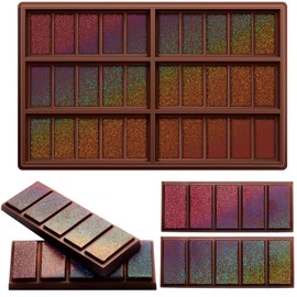 Ziliny Holographic Chocolate Molds Resin Silicone Chocolate Deep Thick Molds for Reusable DIY Baking Wax Melts(Multiple Style)