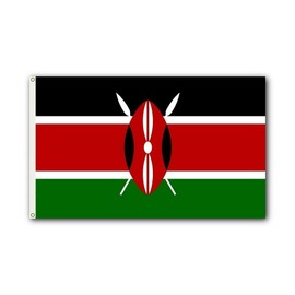 Shoe String King SSK® Kenya Outdoor Flag - Large 3' x 5', Weather-Resistant Polyester
