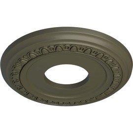 12 1/4"OD x 4"ID x 1 1/8"P Jackson Ceiling Medallion (Fits Canopies up to 7 3/8"), Hand-Painted Witch Hazel