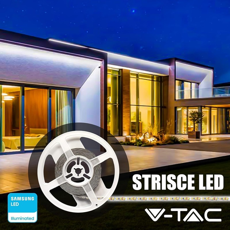 V-TAC Striscia Led da Esterno IP65 Impermeabile 12W - 5