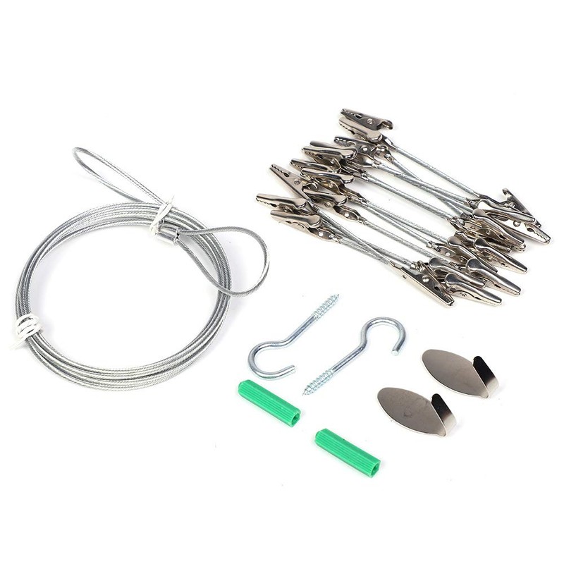 61.3inch Steel Wall Hanging Photo Display Cable Wire Rod String
