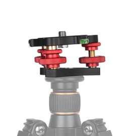 Camera Photography Tripod Leveler Tripod Head Leveling Base, Camera Leveler with 3 Bubble Levels, Aluminum Alloy, 33lb Load Capacity