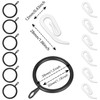 Curtain Rings 22 Set Black Metal Curtain Rings with Curtain