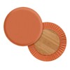 Wanyint Bar Stool Chair Cover Round Super Breathable Dark Orange