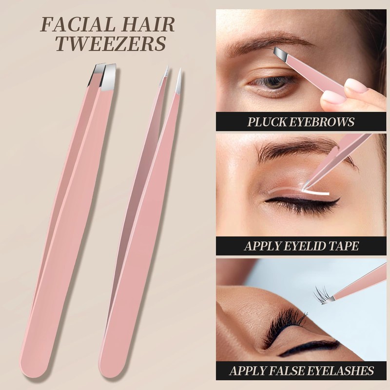 Teenitor 9 Pcs Professional Blackhead Tweezers and Pimple Popper Tool