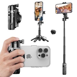 Selfie Stick, Magnet, SLR Bath, Ultimate Mini Size, Mahoo Stand, Smartphone, Quadrup, Compact, Lightweight, Celka Stick, Foldable, 720°+225°, Mag-safe, 24 x N55 Magnet, Remote Control, 6 Levels of