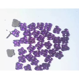 Unbranded CraftbuddyUS 100 x10mm PURPLE Flatback BUTTERFLY Acrylic Rhinestone Gems