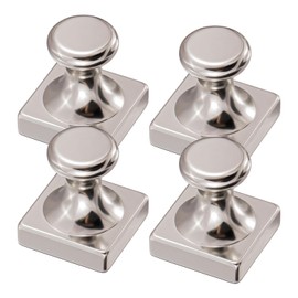 MagnaMagnet Strong Magnets for Magnetic Wall, Fridge, Whiteboard - Industrial, Pack of 4, Silver, Steel