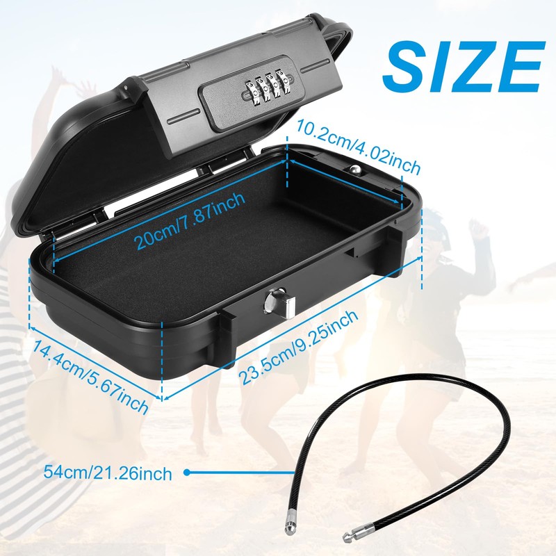 Portable Anti Theft Safe Box 4 Digit Combination Security Case