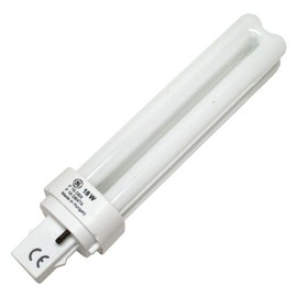 GE 97579 - F18DBX/835/ECO - 18 Watt Quad-Tube Compact Fluorescent Light Bulb, 2 Pin, 3500K