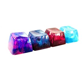 1 Pcs Handmade Seabed Landscape R4 Keycap Resin Artisan Backlit Switch SA Profile for Cherry MX RGB Gaming Mechanical Keyboard DIY Replace (red)