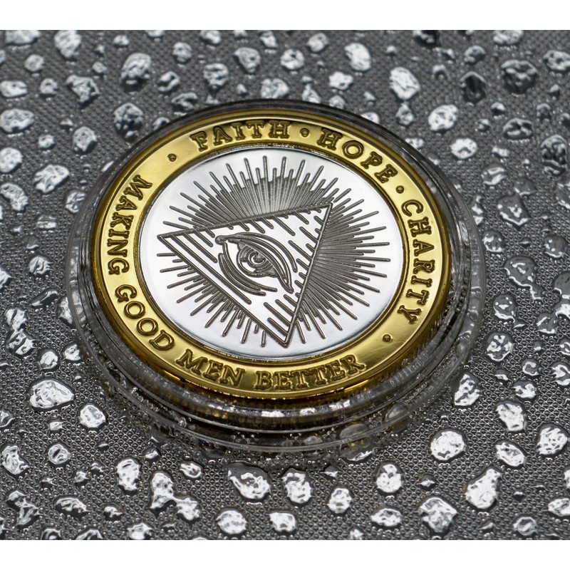 The Commemorative Coin Company FREEMASONS, MASONIC Fine Silver & 24ct