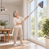 Long Handle Triangle Mop – 360° Rotating Microfiber Wall &