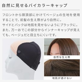 AQUADOLL wgn055 Wig, Adjustable Size, Inner Cap Compatible with Lace Wigs, One Size Fits All