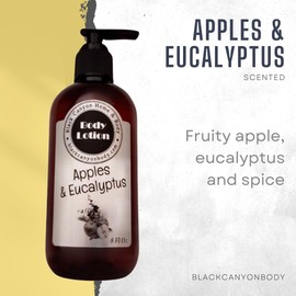 Black Canyon Apples & Eucalyptus Scented Luxury Body Lotion with Lanolin and Jojoba Oil, 8 Oz