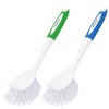 Amazer Dish Brush with Handle, 2 Pack Kitchen Scrub Brushes
